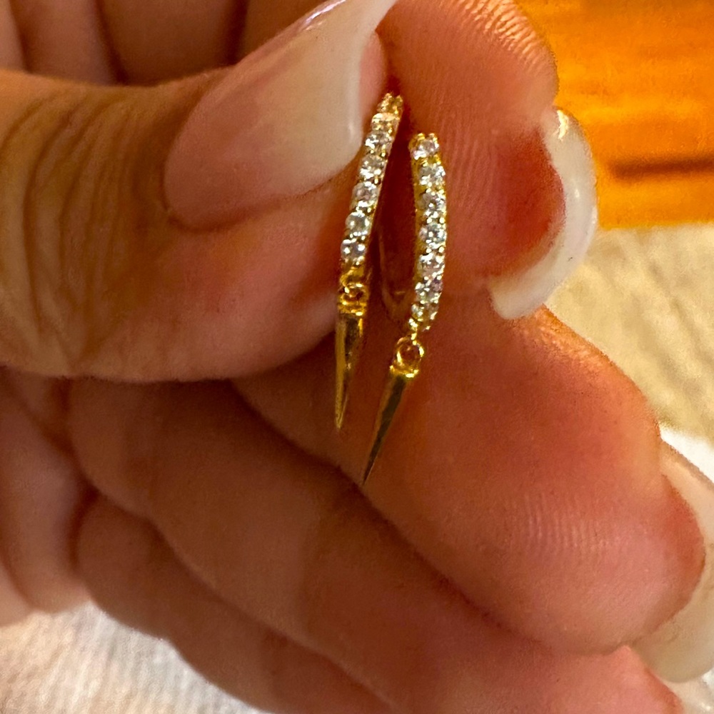 Dainty gold earrings